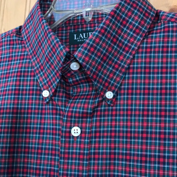 NWT Ralph Lauren Red & Green Plaid Button Shirt - Picture 5 of 13